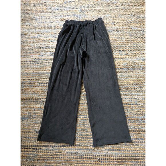 Steve Madden Velvet Pants S Black Flared High Rise Dress Casual Soft Y2K Baddie - Picture 7 of 7